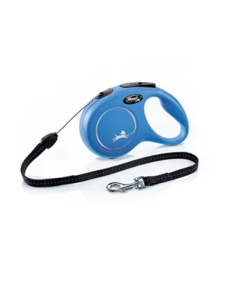 FLEXI New Classic lesa automata cu sir pentru caini, albastru, marimea S, 8 m