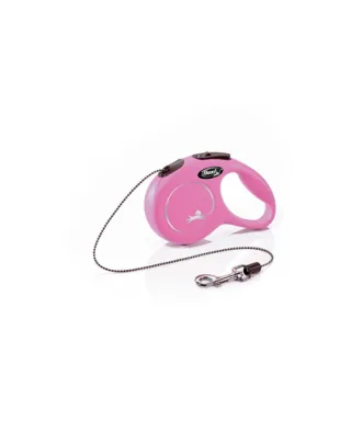 FLEXI New Classic lesa automata cu sir pentru caini, roze, marimea XS, 3 m