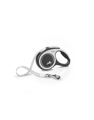 FLEXI New Comfort lesa automata cu banda pentru caini, alb negru, marimea XS, 3 m