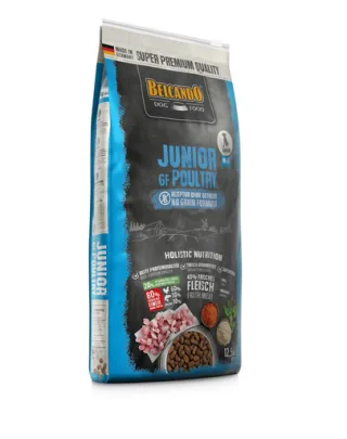 BELCANDO Junior Poultry hrana uscata fara cereale pentru juniori, talie M-XL, 12,5 kg