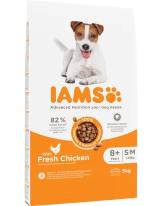 IAMS For Vitality Senior hrana uscata pentru caini seniori de talie mica si medie, cu pui, 5 kg