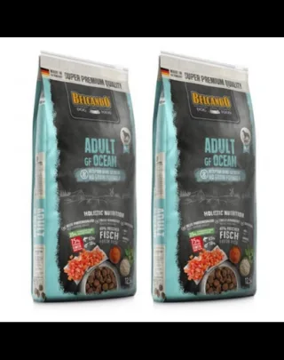 BELCANDO Adult Grain Free Ocean hrana uscata pentru cainii sensibili, cu pesti de ocean, talie M-XL 25 kg (2 x 12.5 kg)