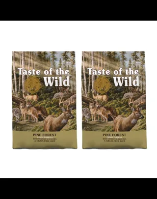 TASTE OF THE WILD Pine Forest hrana uscata caini si catei, cu vanat si legume 24,4 kg (2 x 12,2 kg)