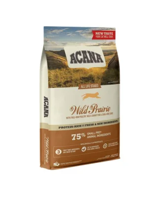 ACANA Wild Prairie Cat hrana uscata pentru pisici de toate varstele, cu pui curcan si peste 4,5 kg