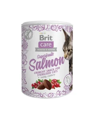 BRIT Care Cat Snack Superfruits Salmon recompense pentru pisici adulte, cu somon 100 g