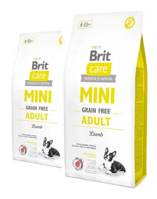 BRIT Care Grain Free Mini Adult Lamb Hrana uscata pentru caini adulti de talie mica si foarte mica, cu mie 14 kg (2 x 7 kg)