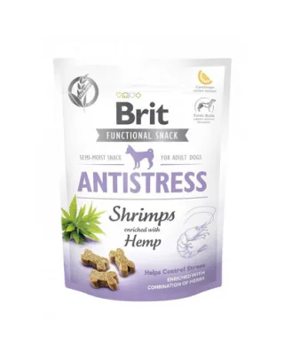 BRIT Care Dog Functional Snack Antistress recompense pentru controlul stresului la caini, creveti si canepa 150 g