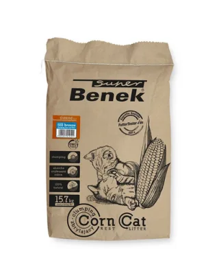 BENEK Super Corn Cat Asternut din porumb pentru litiera, briza marii 25 L
