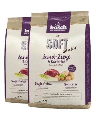 BOSCH Soft Senior Hrana uscata cu carne de capra si cartofi pentru cainii senior 25 kg (2 x 12,5 kg)
