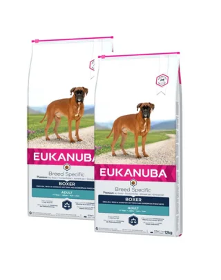 EUKANUBA Breeds Specific hrana uscata pentru cainii adulti rasa boxer  24 kg (2 x 12 kg)