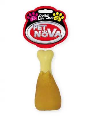 PET NOVA DOG LIFE STYLE Jucarie din cauciuc pentru caini, copan de gaina 13cm