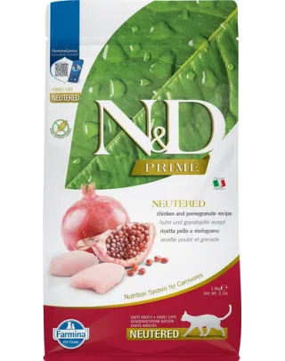 N&amp;D FARMINA Hrana uscata pentru pisici sterilizate, cu pui si rodie, 1.5 kg