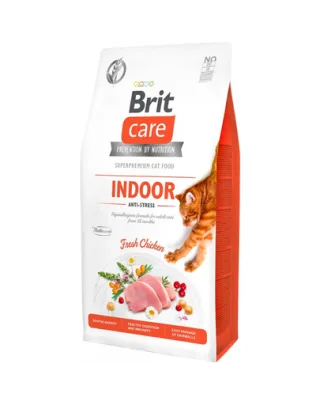 BRIT Care Cat Grain-Free Indoor Anti-Stress hrana uscata pisici, hipoalergenica, fara cereale, cu pui 400 g