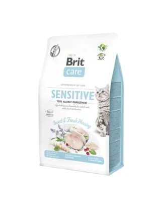 BRIT Care Cat Grain-Free Insect &amp; Herring Sensitive hrana uscata pisici adulte cu tract digestiv sensibil, cu insecte si hering 2 kg