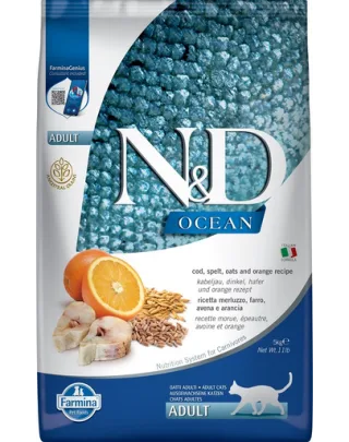FARMINA N&amp;D Ocean cat adult Hrana uscata pisici adulte, cu cod 5 kg