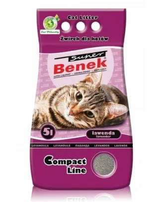 Benek Super Compact nisip pentru litiera, cu lavanda 10 L x 2 (20 l)