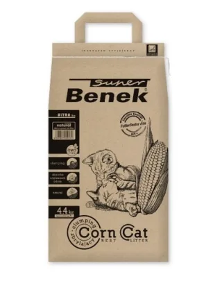 BENEK Super Corn Cat Ultra Natural - Strat biodegradabil pentru litieră- 7 L / 4,4 kg