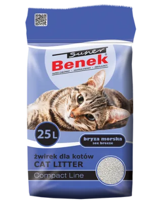 Benek Super Compact Fragrance nisip pentru litiera, cu efect de calmare 25 l x 2 (50 l)