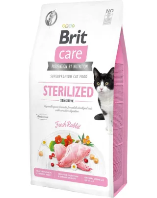 BRIT Care Cat Grain-Free Sterilized Sensitive hrana uscata pisici sterilizate cu tract digestiv sensibil 7 kg