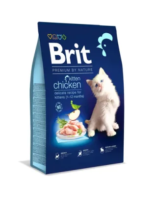 BRIT Cat Premium by Nature Kitten chicken Hrana uscata pentru pisoi sau pisici gestante, cu pui 1,5 kg
