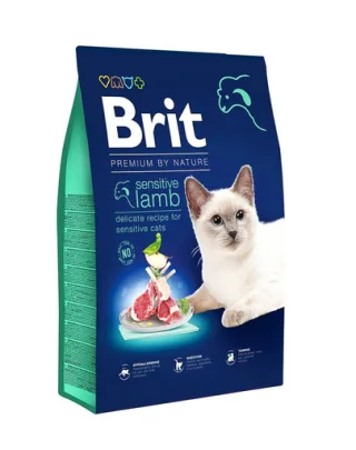 BRIT Cat Premium by Nature Sensitive lamb Hrana uscata pentru pisici cu tractul digestiv sensibil, cu miel  1,5 kg