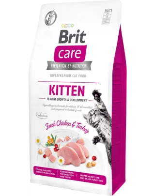 BRIT Care Cat Grain-Free Kitten Growth &amp; Development hrana uscata pentru pui de pisica sau femele gestante, 7 kg