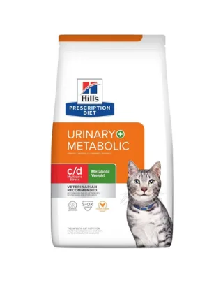 HILL'S Prescription Diet C/D Urinary Stress+Metabolic hrana dietetica pentru pisici cu afectiuni ale tractului urinar cauzate de obezitate 3 kg