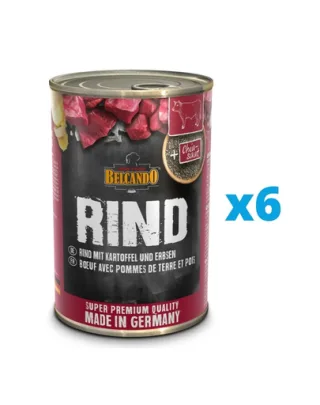 BELCANDO Super Premium hrana umeda pentru caini, vita cu cartofi si mazare 6x400 g