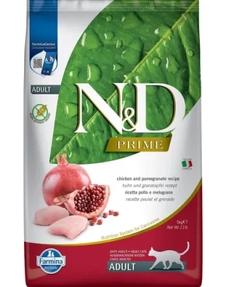 Farmina N&amp;D Grain Free Chicken&amp;Pomegranate Adult hrana uscata fara cereale pentru pisici adulte, cu pui si rodie 5 kg