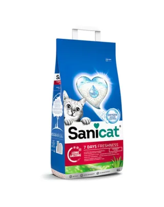 SANICAT 7 DAYS Aloe Vera nisip pentru litiera pisici, mineral 4 L