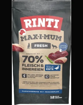 RINTI MAX-I-MUM Duck hrana uscata pentru caini adulti, cu rata 12 kg