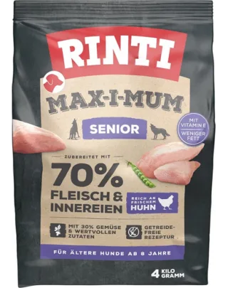 RINTI MAX-I-MUM Senior Chicken hrana uscata pentru caini seniori, cu pui 4 kg
