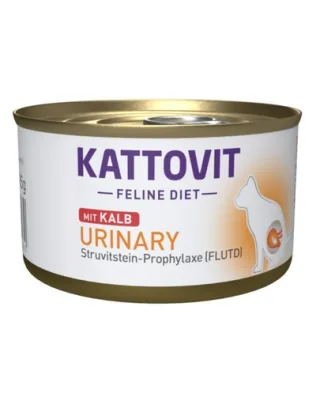 KATTOVIT Feline Diet Urinary Veal hrana umeda dietetica pentru pisici cu afectiuni urinare, cu vitel 85 g