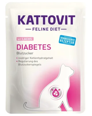 KATTOVIT Feline Diet Diabetes hrana umeda dietetica pentru pisici cu diabet 85 g