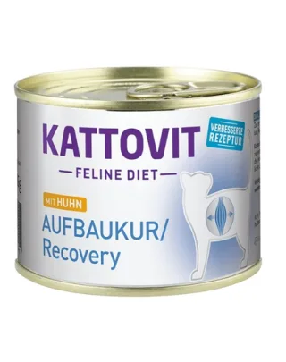 KATTOVIT Feline Diet Recovery Chicken hrana umeda dietetica pentru pisici in convalescenta, cu pui 185 g