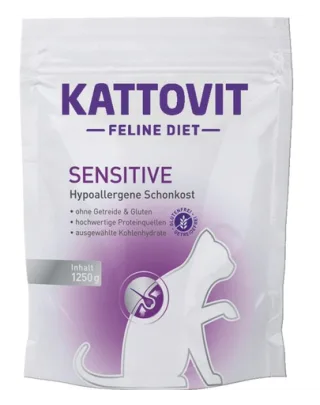 KATTOVIT Feline Diet Sensitive hrana uscata dietetica pentru pisici cu alergii alimentare 1,25 kg
