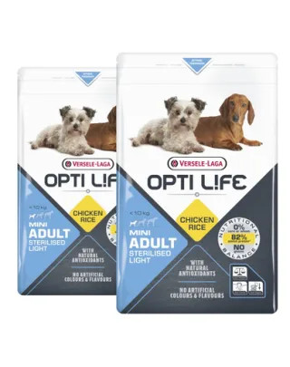 VERSELE-LAGA Opti Life Adult Light Mini hrana uscata pentru caini supraponderali/obezi de talie mica 15 kg (2 x 7,5 kg)