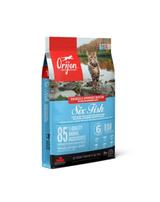 ORIJEN 6 Fish Cat hrana uscata pentru pisici adulte, cu peste 5,4 kg