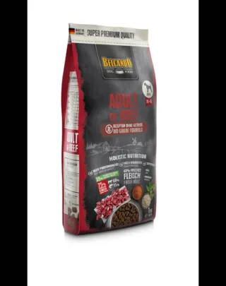 BELCANDO Adult Grain Free hrana uscata cu vita, pentru caini, talie XS-XL, 1 kg