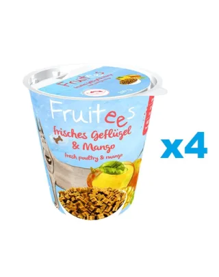 BOSCH Fruitees recompense caini 4x200 g pasare si mango