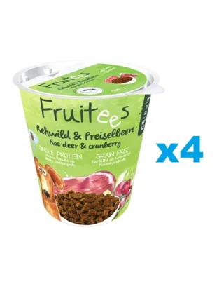 BOSCH Fruitees Snack recompense moi caini 4x200 g caprioara si merisor