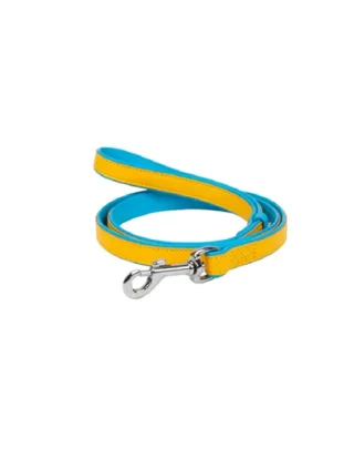 WAU-DOG Glamour Colors of freedom Lesa din piele pentru caini S-M, cu cod QR 18 mm / 122 cm