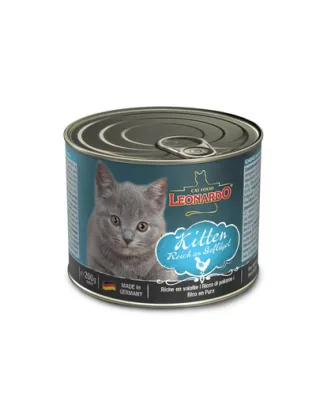 LEONARDO Quality Selection Kitten hrana umeda pentru pisoi, cu pasare de curte 200 g