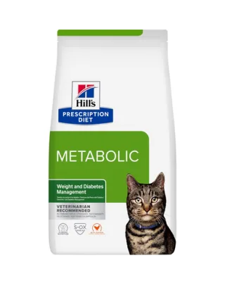 Hrană dietetică pisici supraponderale HILL'S Prescription Diet Metabolic Feline 3 kg cu pui