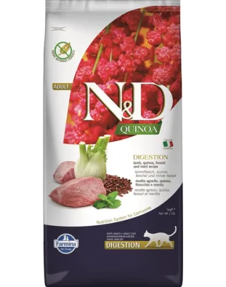 FARMINA N&amp;D Hrana pisici adulte, cu quinoa, miel si fenicul - 5 kg