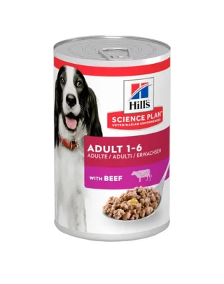 HILL'S Science Plan Canine Adult Beef 370 g Hrana umeda pentru caini adulti, cu carne de vita