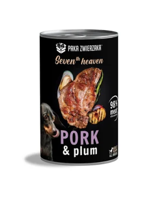 PAKA ZWIERZAKA Seventh Heaven 400g Conserva hrana umeda caini, cu porc si prune