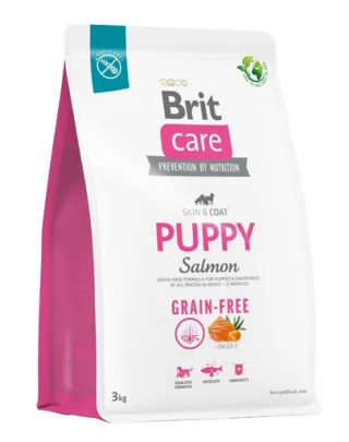 BRIT Care Grain-free Puppy 3 kg Hrana uscata catei, cu somon