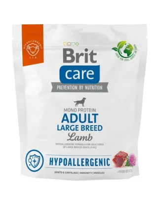 BRIT Care Hypoallergenic Adult Large Breed 1 kg Hrana uscata caini adulti talie mare, cu mile si orez