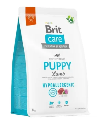 BRIT Care Hypoallergenic Puppy 3 kg Hrana uscata catei, cu miel